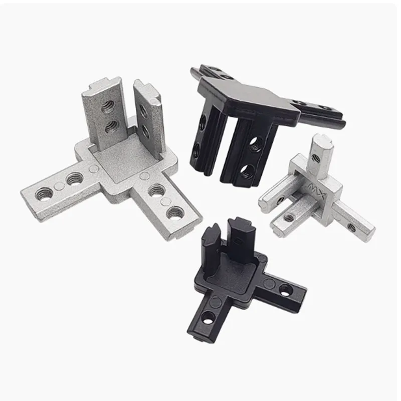 

4pack 3-Way End Corner Bracket Connector for T slot 2020 3030 4040 Aluminum Extrusion Profile 3-dimensional bracket parts