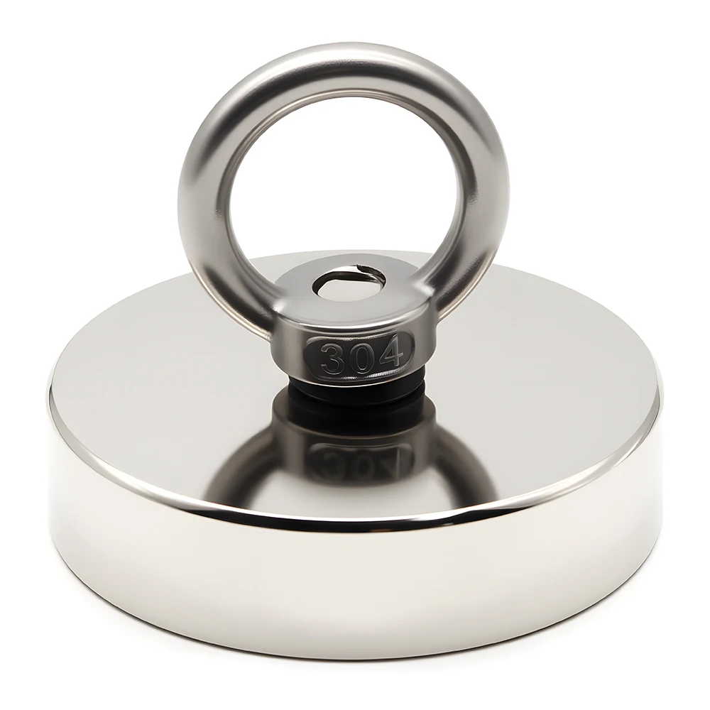 

D16-D120MM Неодимовый рыболовный магнит N52 Сверхмощный редкоземельный магнит с потайным отверстием с ушным болтом Спасательный магнит