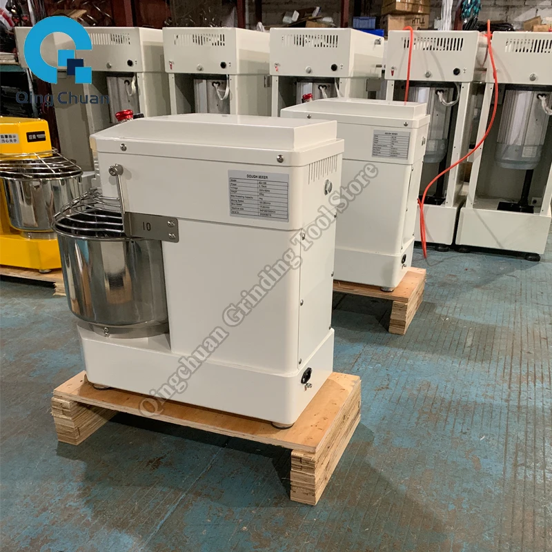 เครื่องผสมแป้งแบบเกลียว เครื่องผสมอาหารในโรงอาหาร เครื่องนวดแป้งแบบสองทางขนาดเล็ก เครื่องผสมแป้งแบบเกลียวเสียงเบา