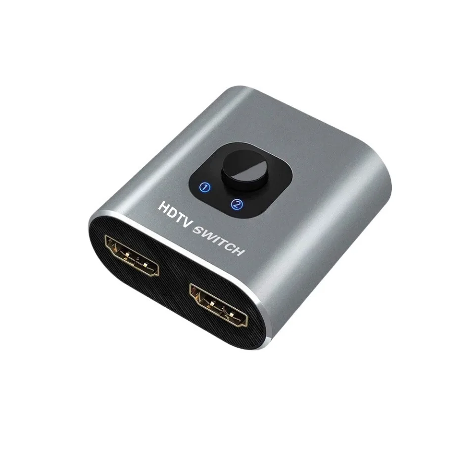 

HDMI two-way switcher one point two distributor two in one out computer set-top box high-resolution video converter