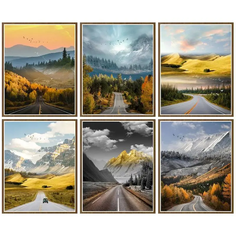 

CHENISTORY Highway Landscape Painting By Number Drawing On Canvas Handpainted Art Gift Diy Picture By Number Kits Home Decor