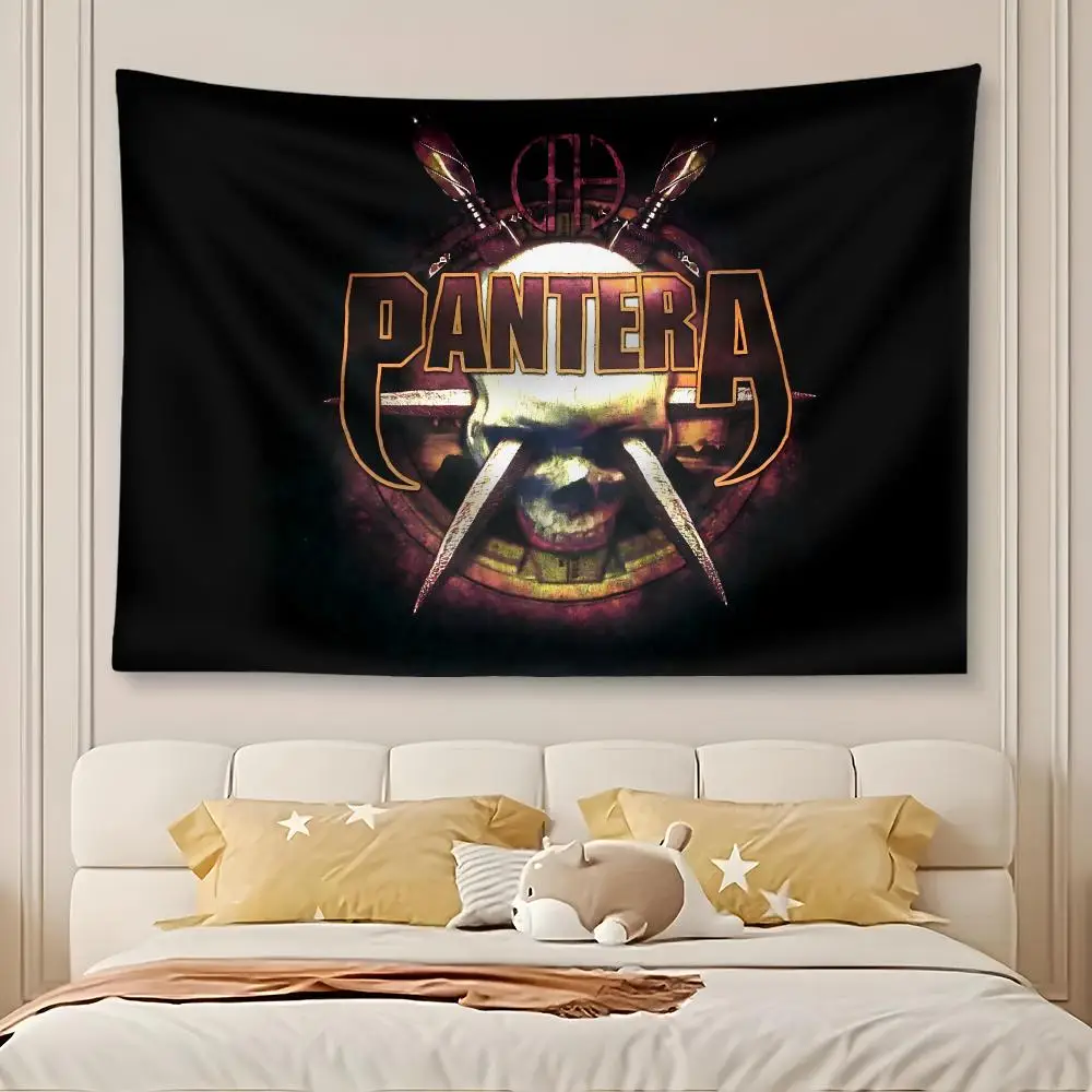 Classic Band P-Pantera Tapestry Art Decor Banner Microfiber Backdrop for Bedroom Living Room Bar Garden Party