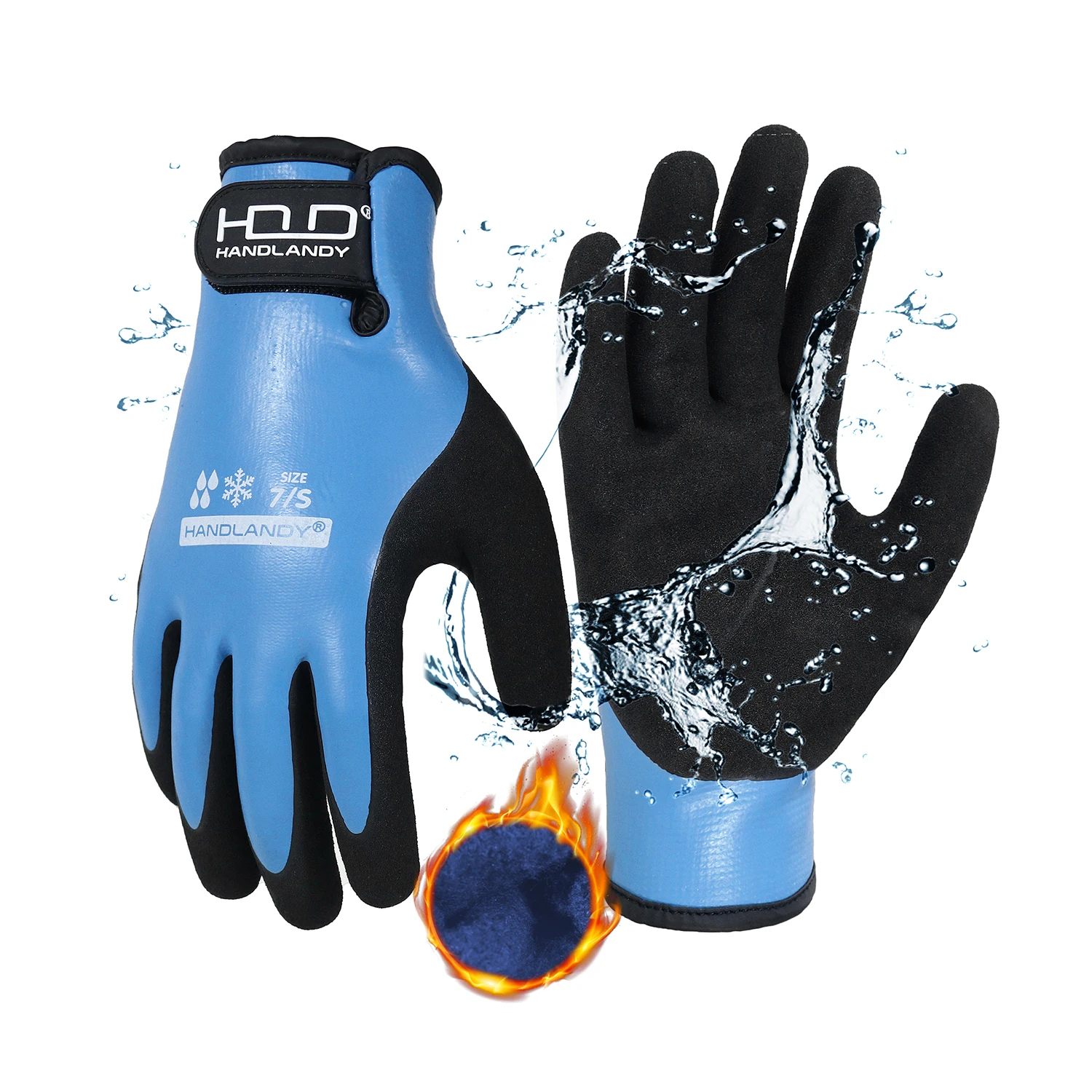 HANDLANDY Waterproof Work Gloves for Cold Weather, Insulated Winter Freezer Work Gloves with Grip CE certification work gloves