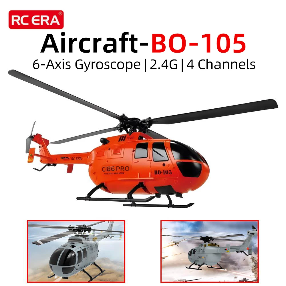 

RC ERA BO-105 Вертолет 1:48 4CH 15min Flight C186 Оптическое позиционирование потока RC Самолет