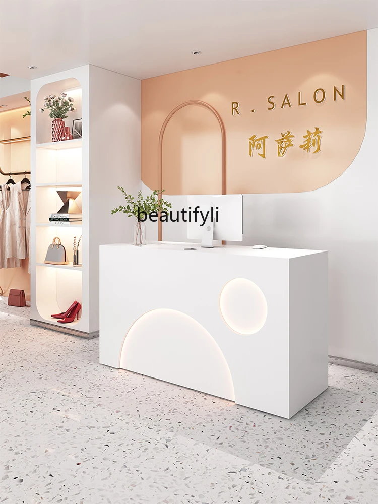 Bar Counter Cashier Shop Beauty Salon Counter Commercial Bar Counter Company Front Desk Reception Desk