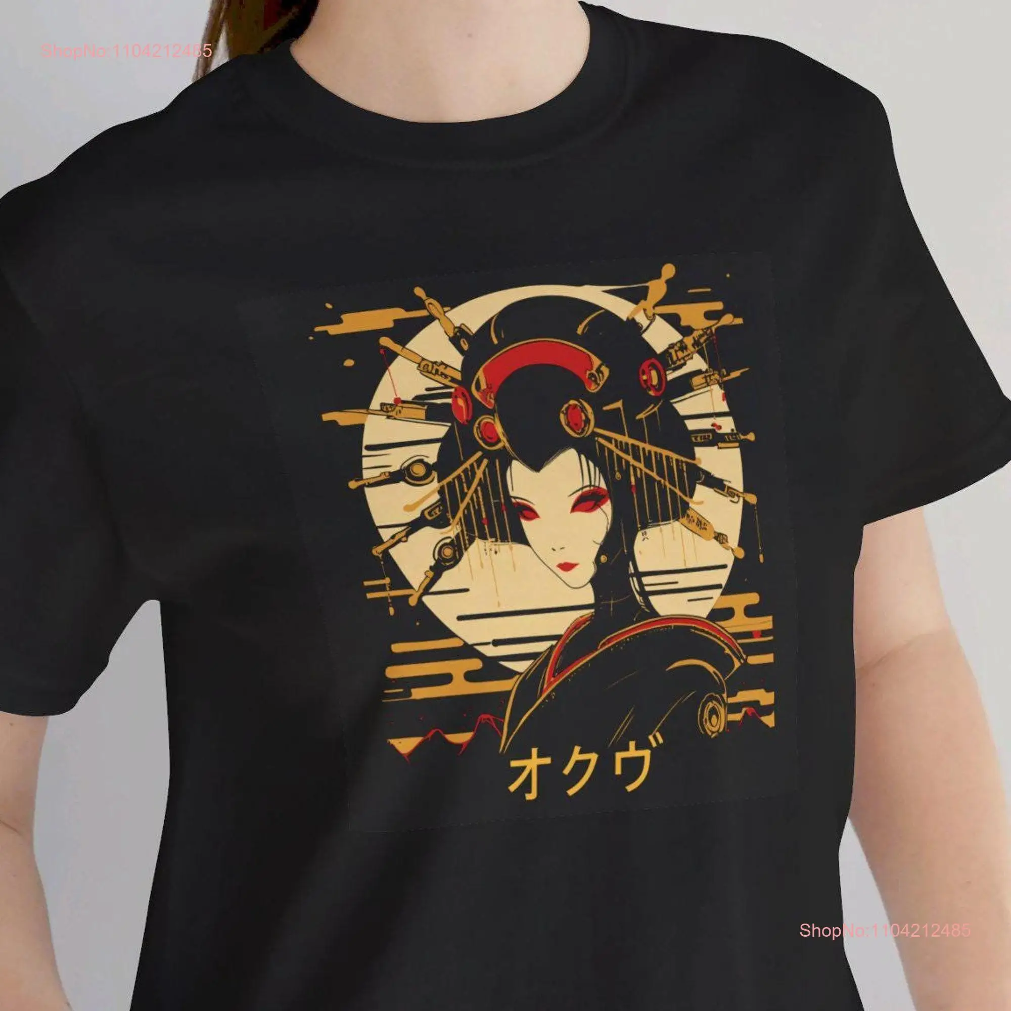 GeishaT T Shirt Japanese Designs Anime Kanji Kimono Geisha Streetwear Culture Japan Ronin Samurai Shogun