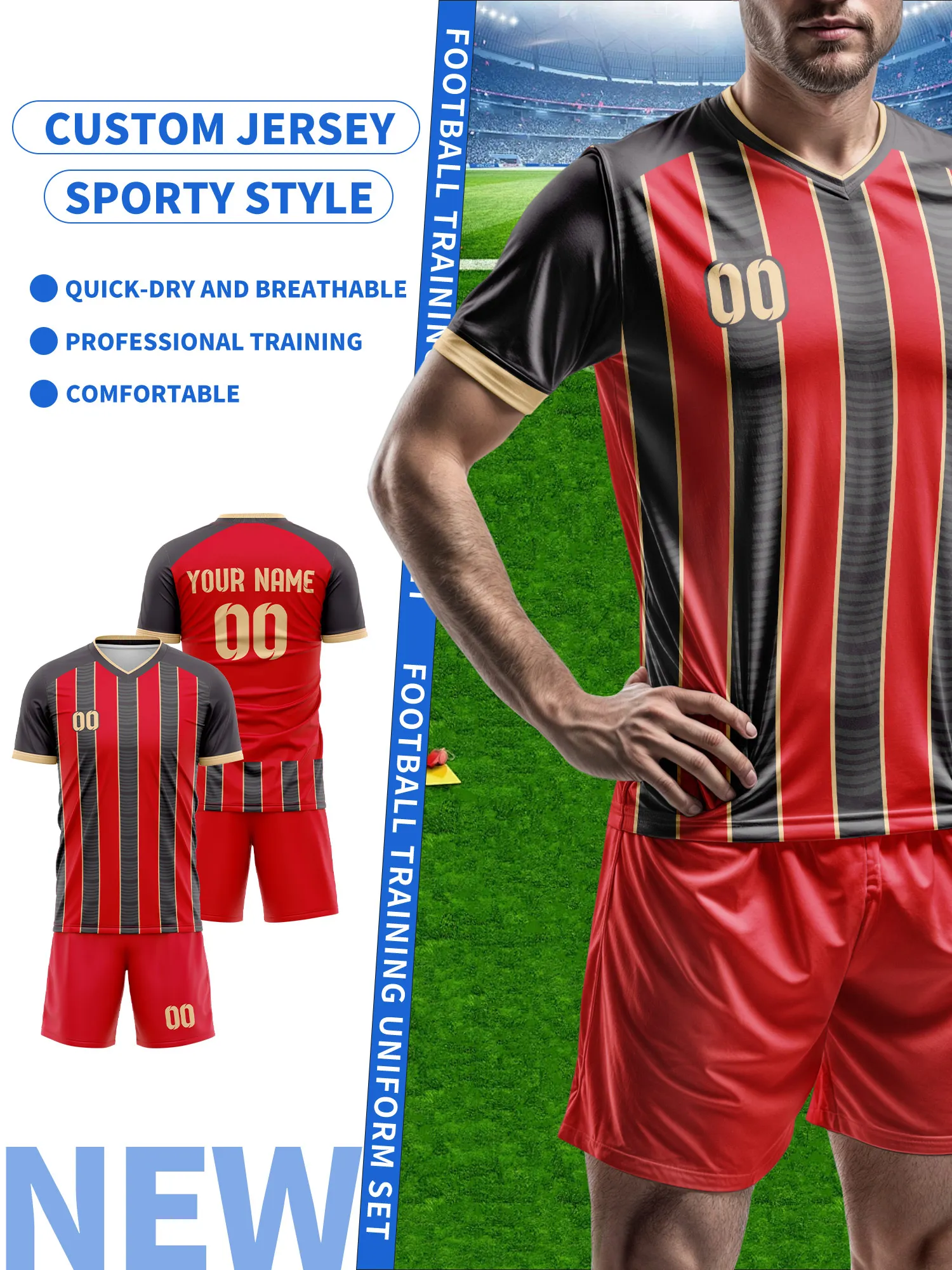 

Создайте свой собственный футбольный джерси | Индивидуальное имя и номер | Дышащая футболка для тренировок по футболу, футбольная майка в подарок сыну