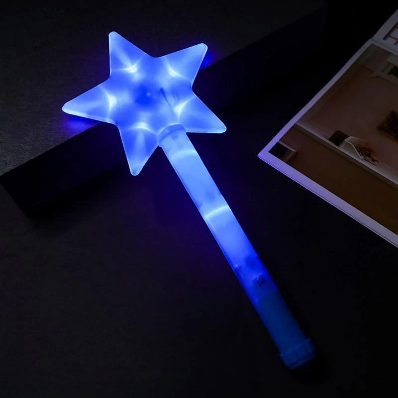 Light Up Bacchetta giocattolo LED 3 modalità luce Bastoncini lampeggianti a forma stella 15UB