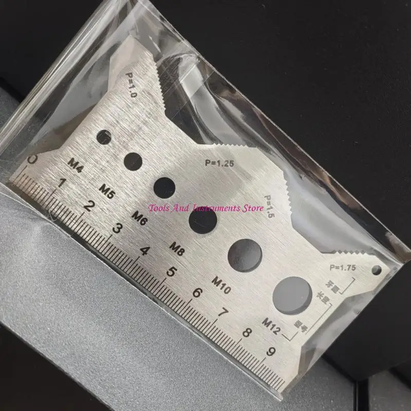 핸드 스크류 크기 게이지 정확한 나사 측정 카드 4mm/5mm/6mm/8mm C7AC 용 도구