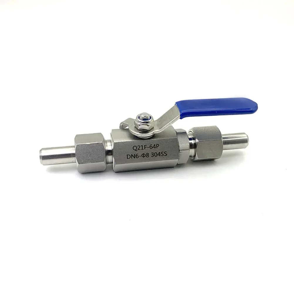 تركيب الاتحاد 304 صمام كروي أنظمة خطوط الأنابيب الصناعية تصميم اتصال الاتحاد أنبوب ملحوم مزدوج متوافق مع 0-120 درجة مئوية