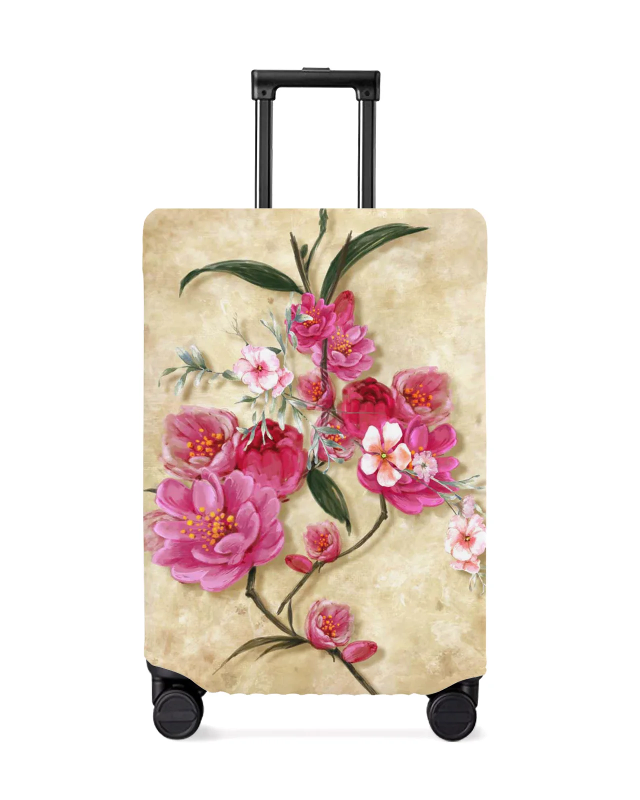 Flower Plant Watercolor Retro Travel Luggage Protective Cover for Travel Accessories Suitcase Elastic Dust Case Protect Sleeve