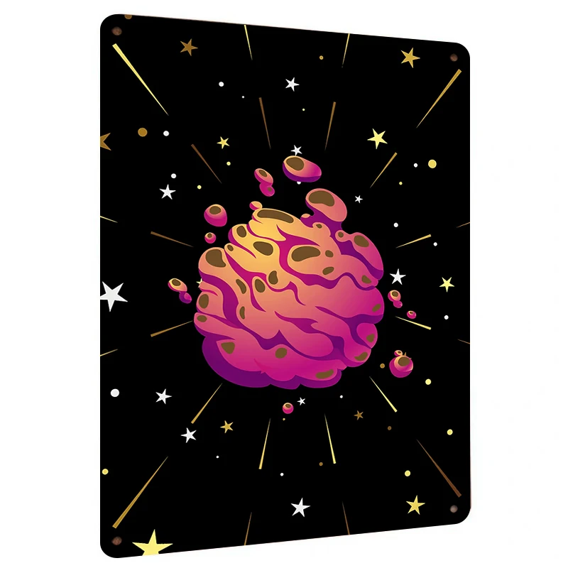 Creative Cosmic Nebula Metal Wall Art Modern Home Decor