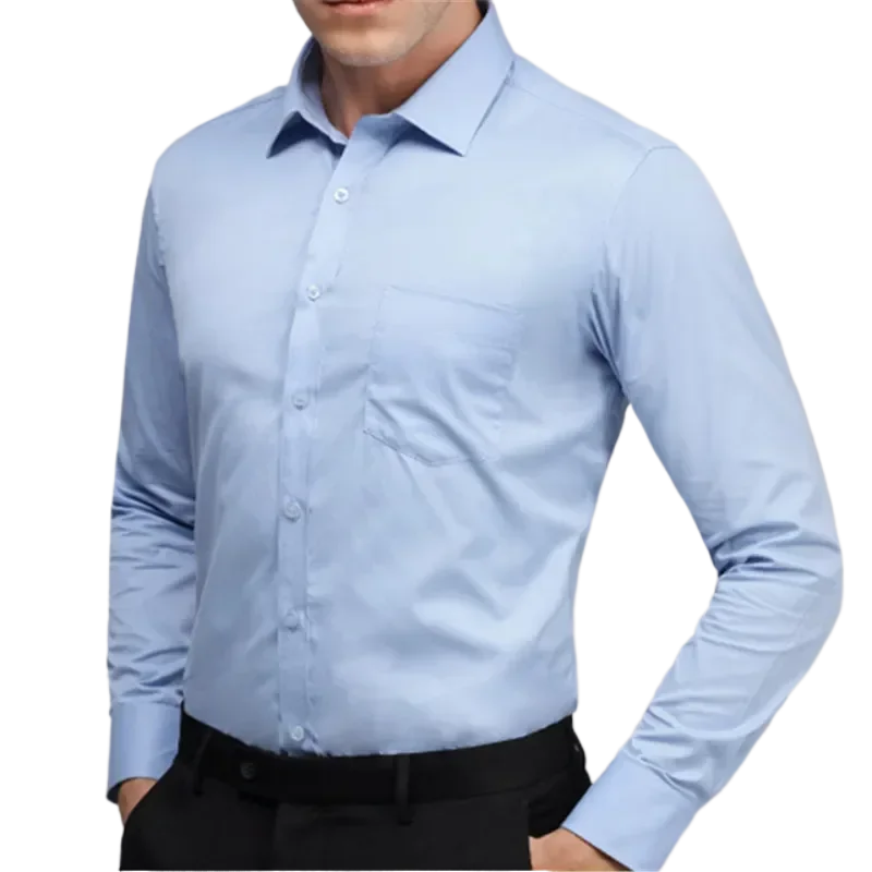 

New Men's Formal Long Sleeved Business Shirt Solid Color High-quality Designer Style Comfortable Slim Fit Large Size M-5XL-6XL