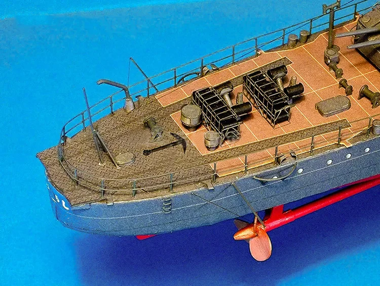 1/200 IJN Shiratsuyu Destroyer Paper Model Warship Manual DIY Handmade Papercraft - Image 3