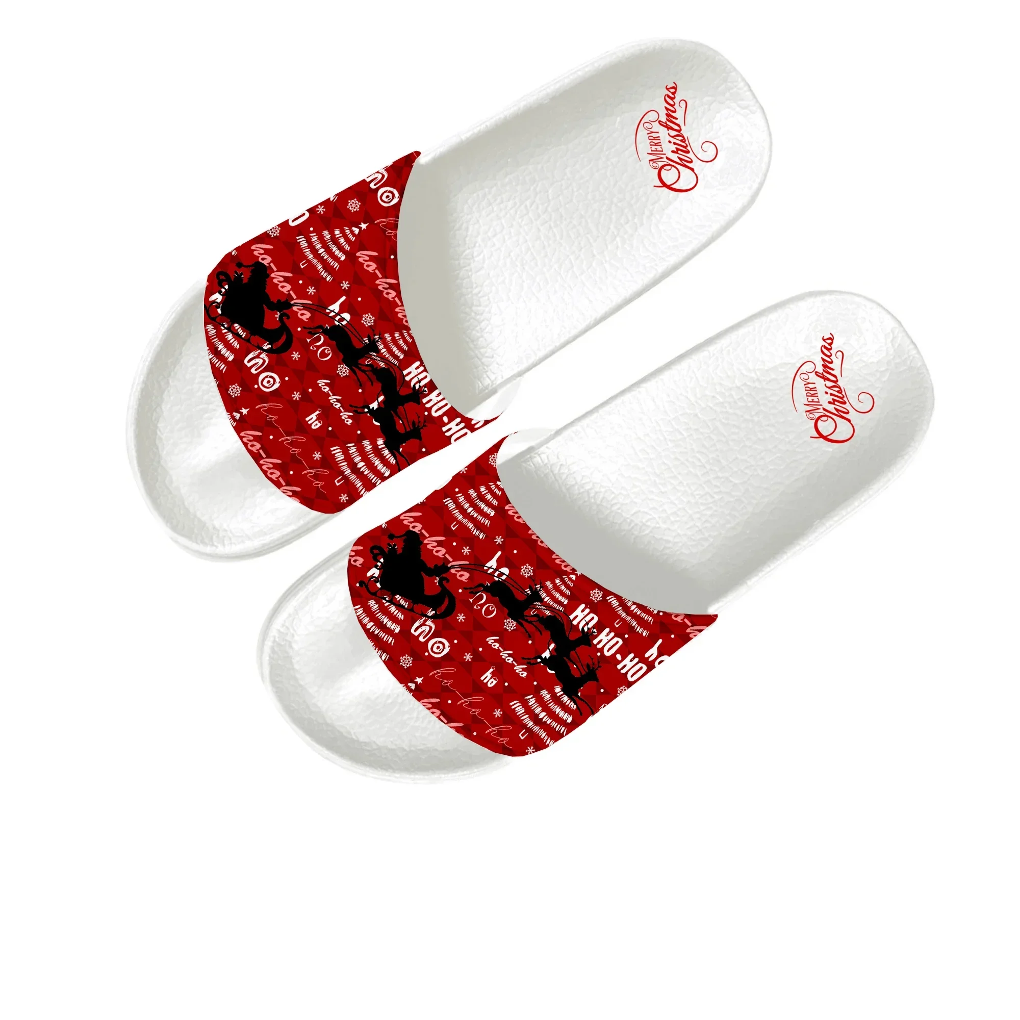 New Christmas Slippers Home Water Shoes Men Women Teenagers Children Bathroom Beach Pool Sandals Custom Made Summer Slipper