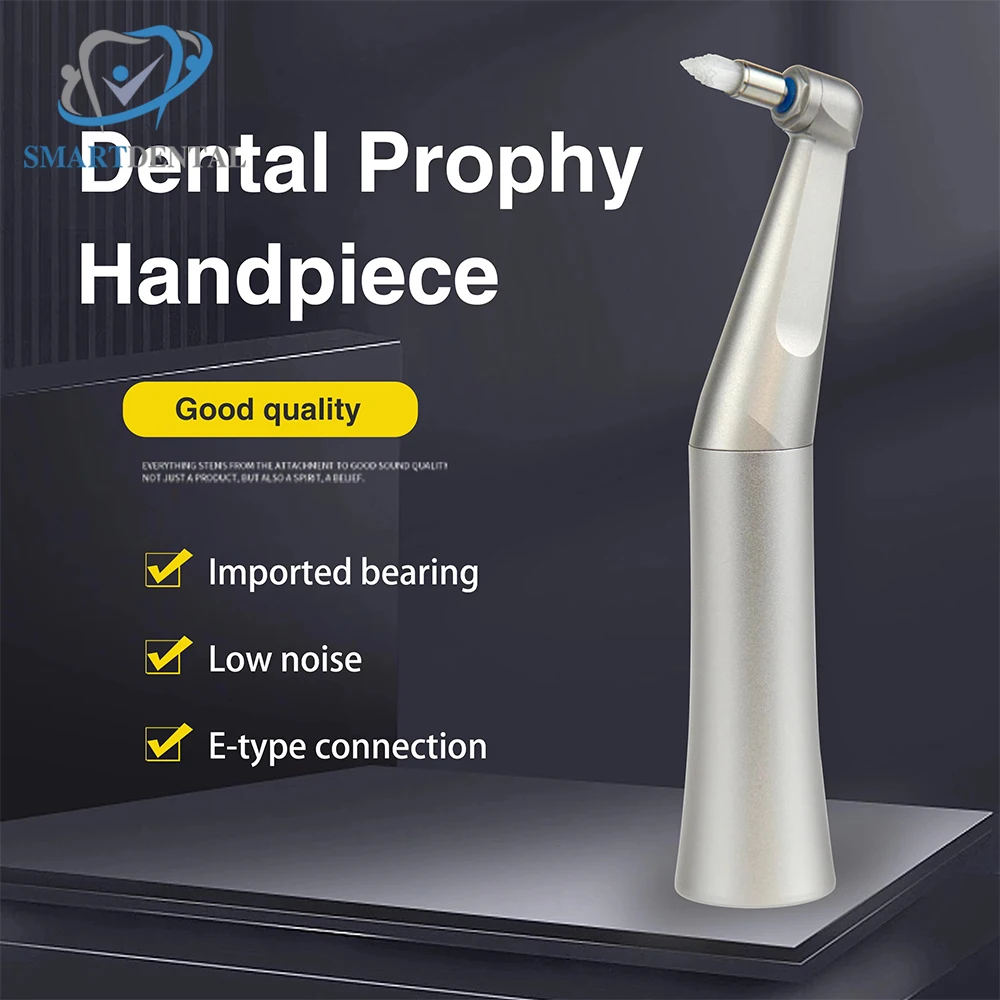 Dental 4:1 Prophy Handpiece Prophy Contra Angle Low Speed Handpiece for Dental Prophylaxis Screw-in Cup Prophy Brush