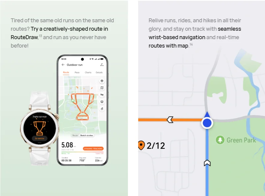 ساعة هواوي GT 5 الذكية، ساعة GT5 Pro، الإصدار العالمي، خريطة مدمجة، إعادة تشغيل الرسائل، متوافقة مع iOS وAndroid
