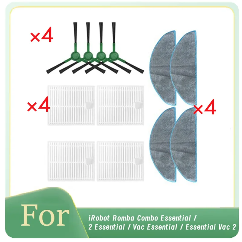아이로봇 룸바 콤보 에센셜 / 2 에센셜 / 진공 에센셜 / 에센셜 진공 2 로봇 진공 사이드 브러시 HEPA 필터 걸레 A76G