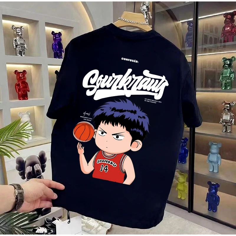 

New 3D Anime Printed Anime Slam Dunk Master T-shirt Summer Fashion, Breathable Printing, Suitable For Both Men and Women's Tops