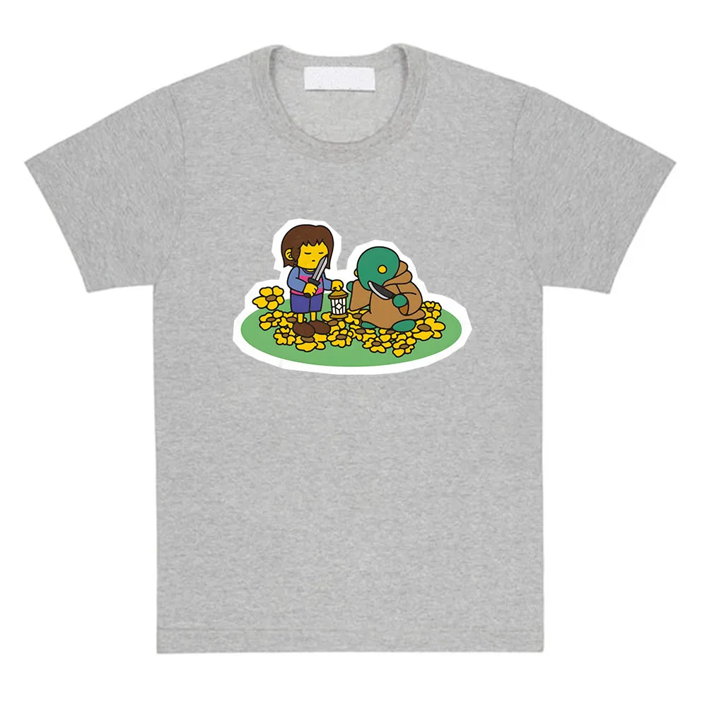 

Human and Tonberry Tee Game UNDERTALE X SQUARE ENIX Tshirts Unisex Streetwear Men Women Clothing Loose Casual Print Clothing Top