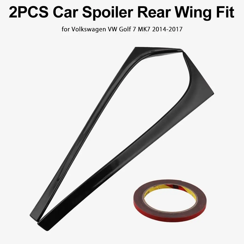 2pcs Rear Window Spoiler Rear Wing Side Roof Spoiler Lip Window Vent Decoration Deflectors Compatible For Golf 7 Mk7 2014-2019