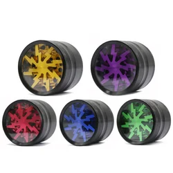 63mm 4 layers tobacco herbal grinder 5 colors crusher metal aluminum alloy cutter mill lighting for spice Smoking