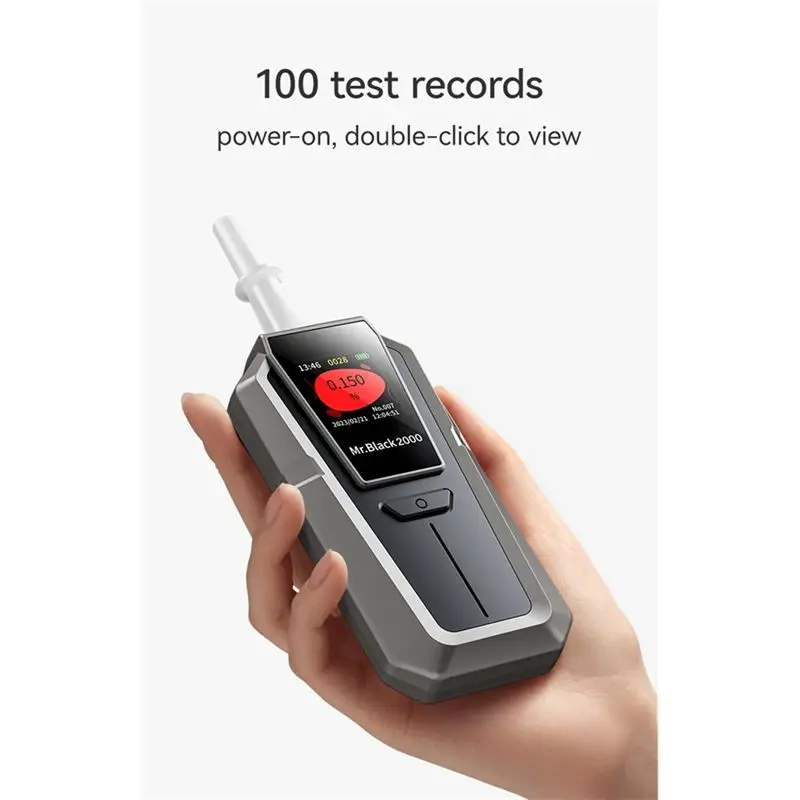 Digital Display Breath Analyzer Portable Mouthpiece Breathalyzer Alcohol Tester For Personal For Police Use
