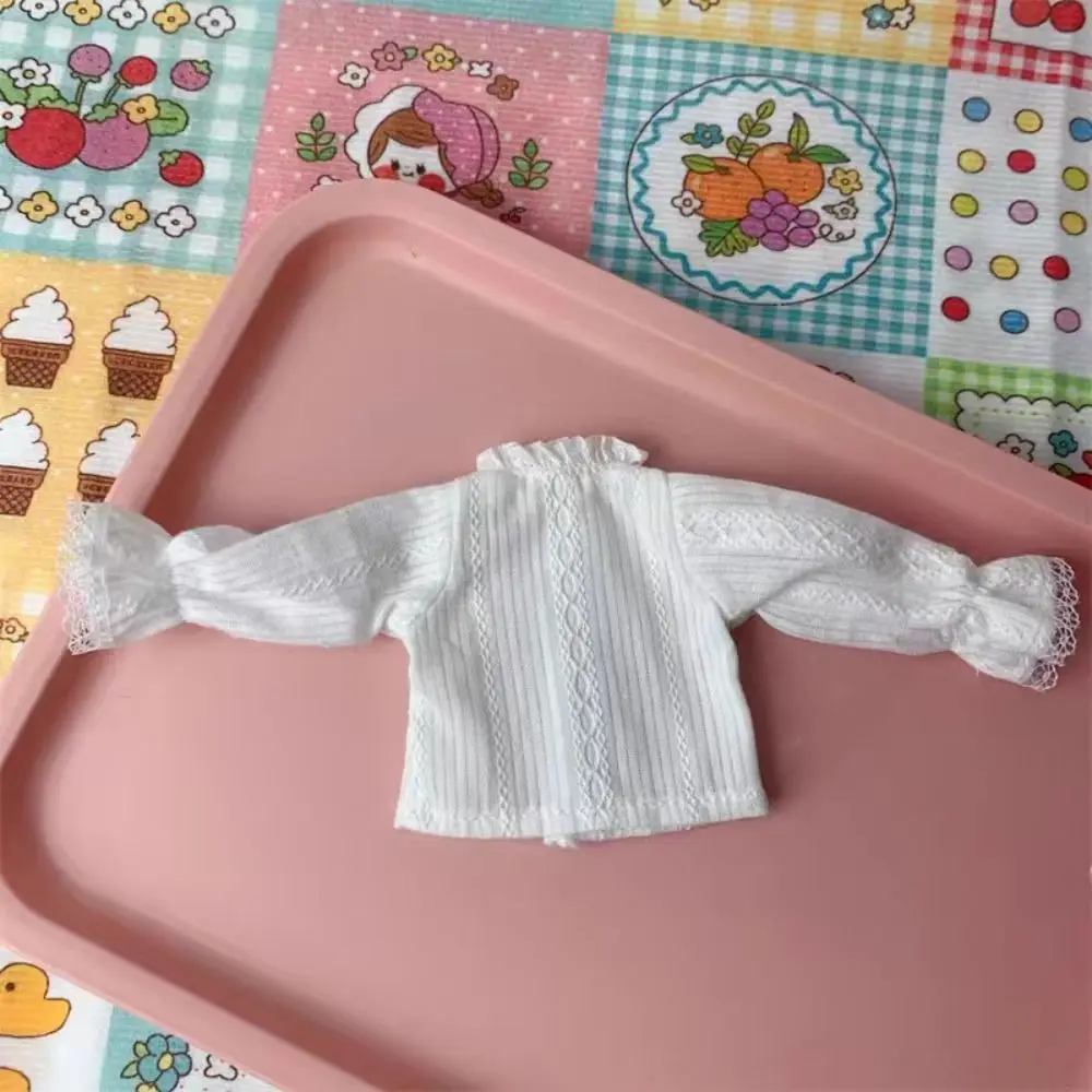 Chemisier blanc à manches longues/courtes, mignon, accessoires de mode, pantalons citrouille, vêtements faits à la main pour poupées 1/6 BJD 30cm