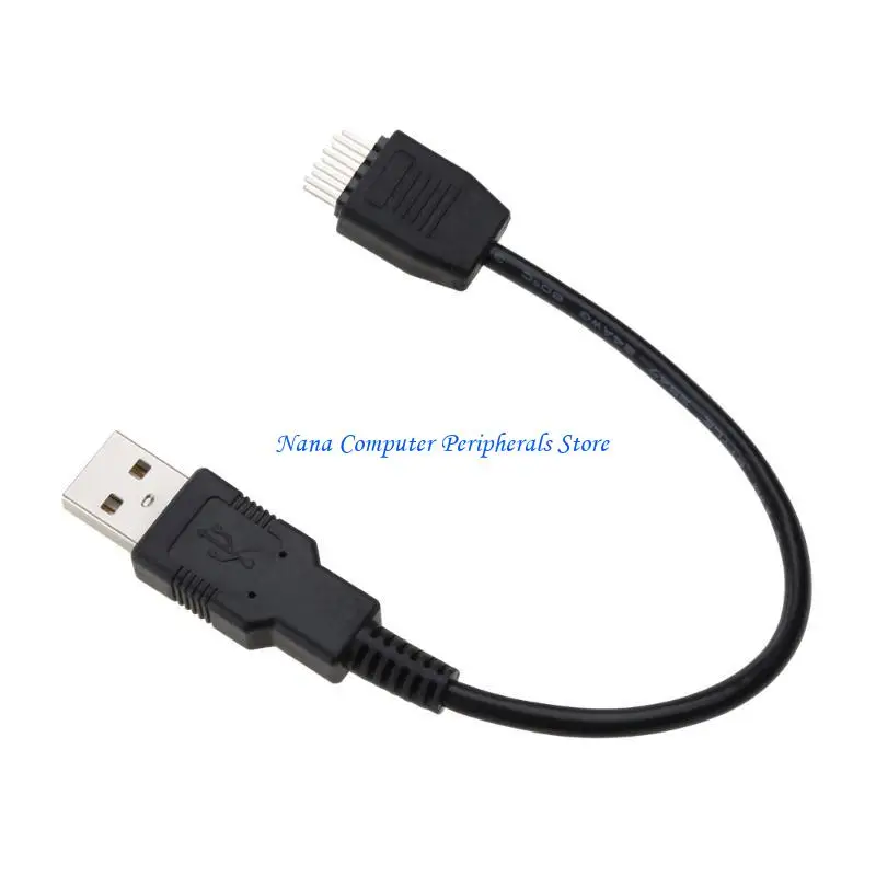 F68C Internal USB Hub 9 pin Header Male 1 to Type A Male Motherboard Extension Cable