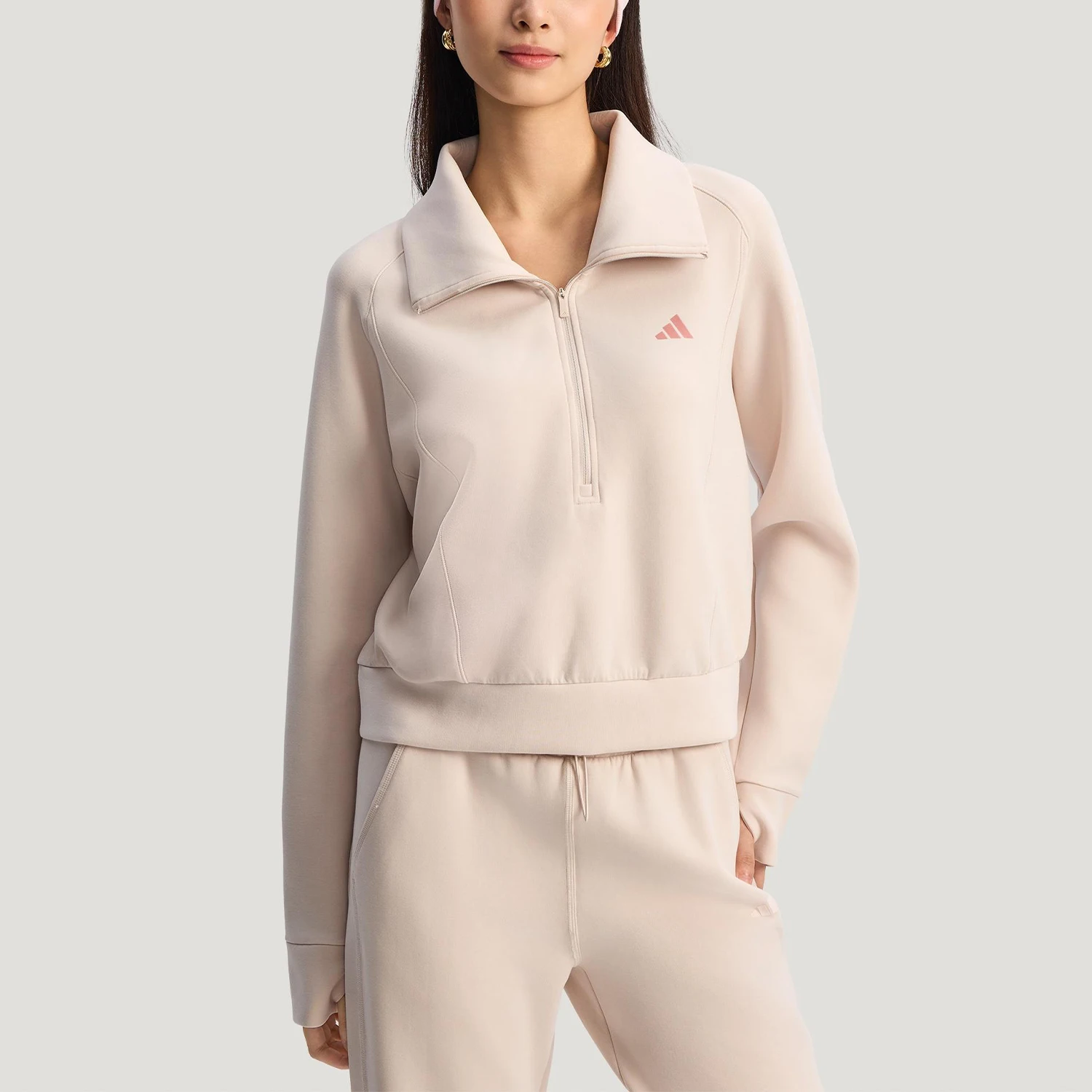 

Adidas Authentic Winter Style Women's Lapel Pullover Printed Hoodie KH0206