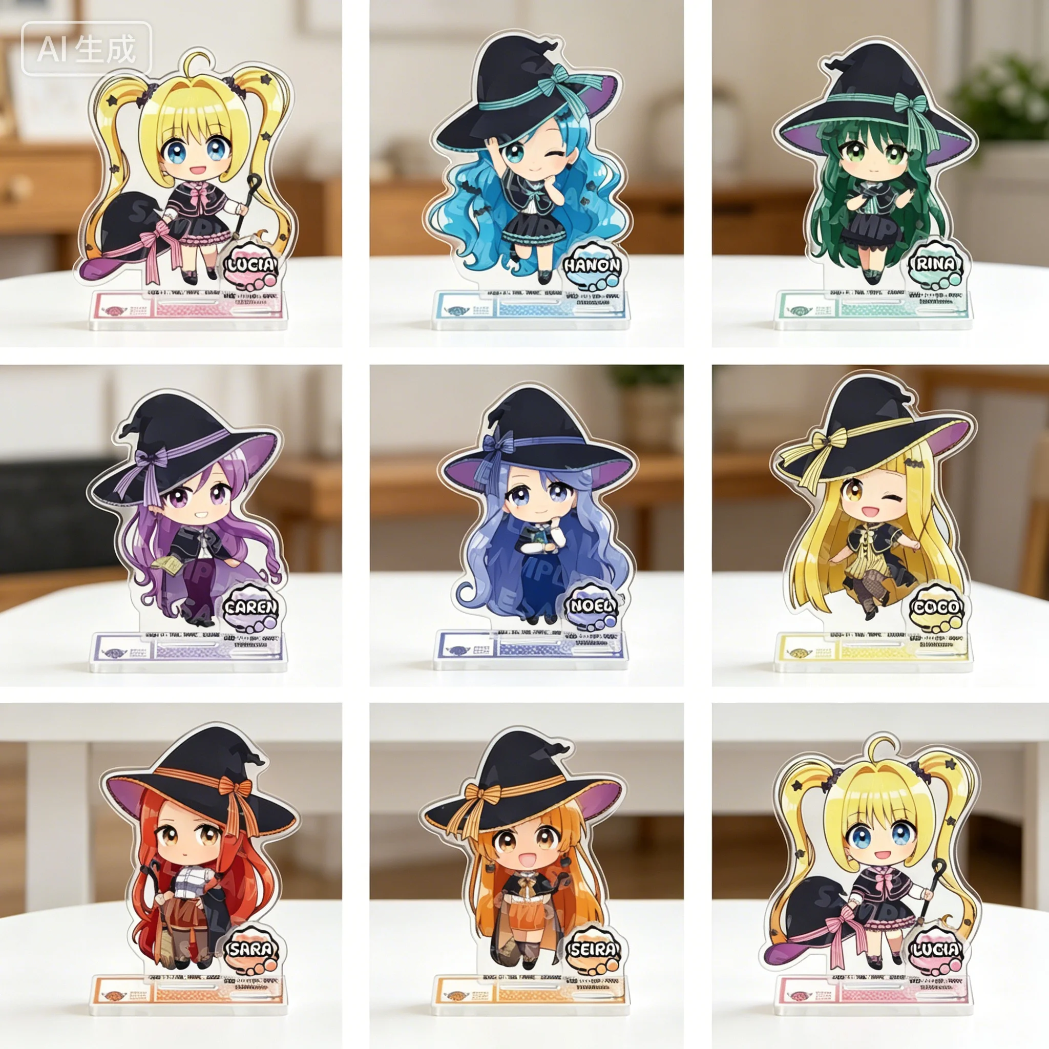 

Anime Mermaid Melody Pichi Pitch LUCIA Q-style Acrylic Stand Model Plate Keychains Desktop Ornament