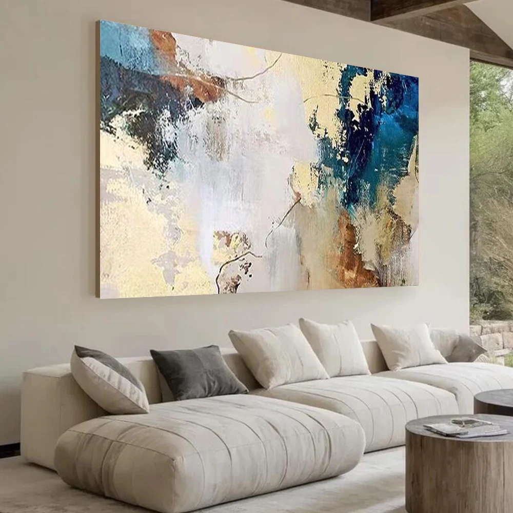 100% Handmade Gold Foil Oil Paintings On Canvas Mural Abstract Image Art Picasso Works Wall Poster For Home Living Room Decor