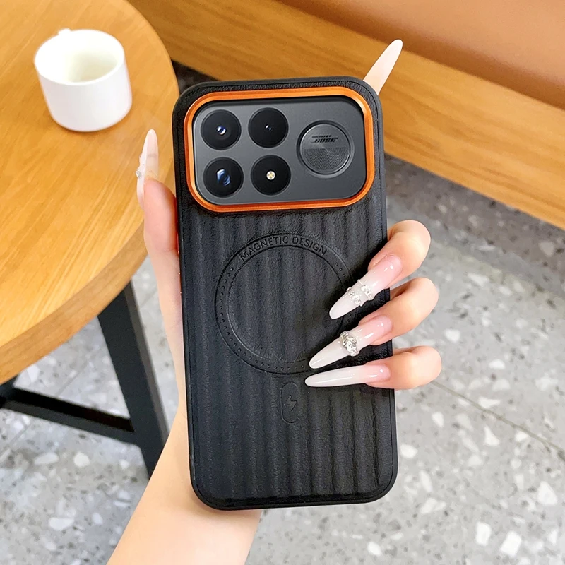 For Xiaomi Poco F9 Ultra Poco F9 Pro 5G Case Skin-Friendly Matte Leather Magnetic Wireless Charging Shockproof Cover Accessories