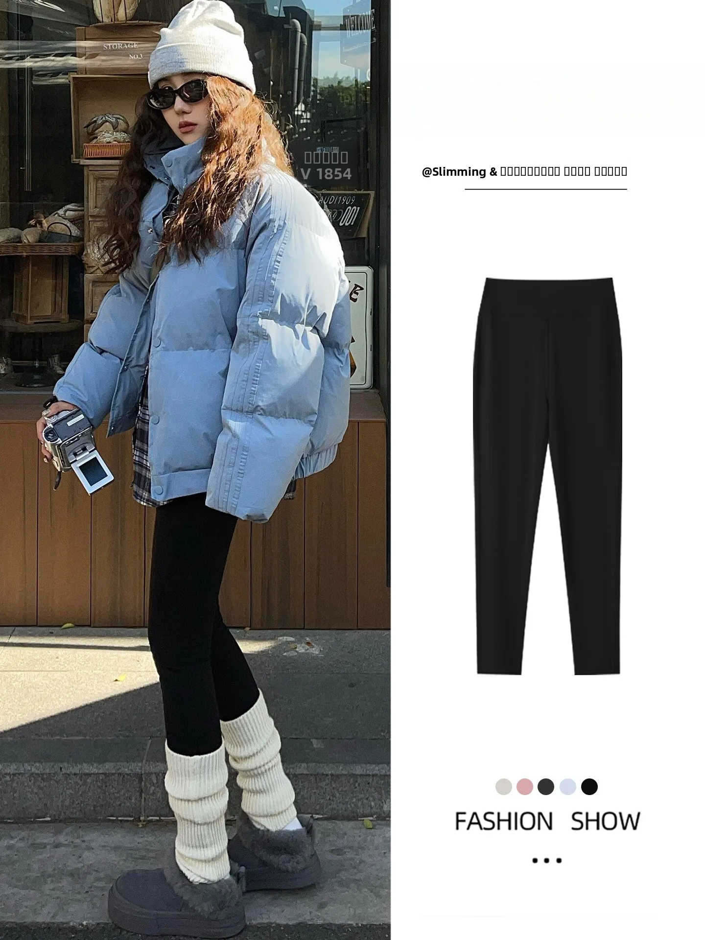 

Bla Fce Lined arkskin Yoga Pants Women's High Waist Tummy Control Slimming Leggings for Autumn Winter Casual Wear