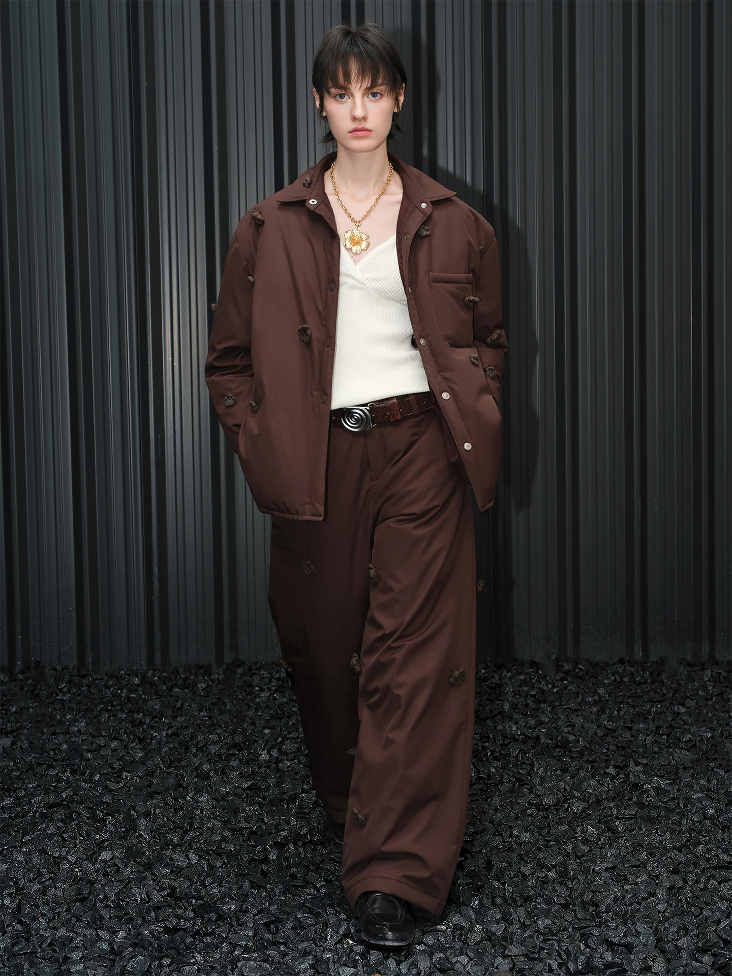 

Caramel down Jaet Outerwear Women's Autumn Winter New Sle Simple Stand Collar Long Sve Warmth Faionable Ladies Coat