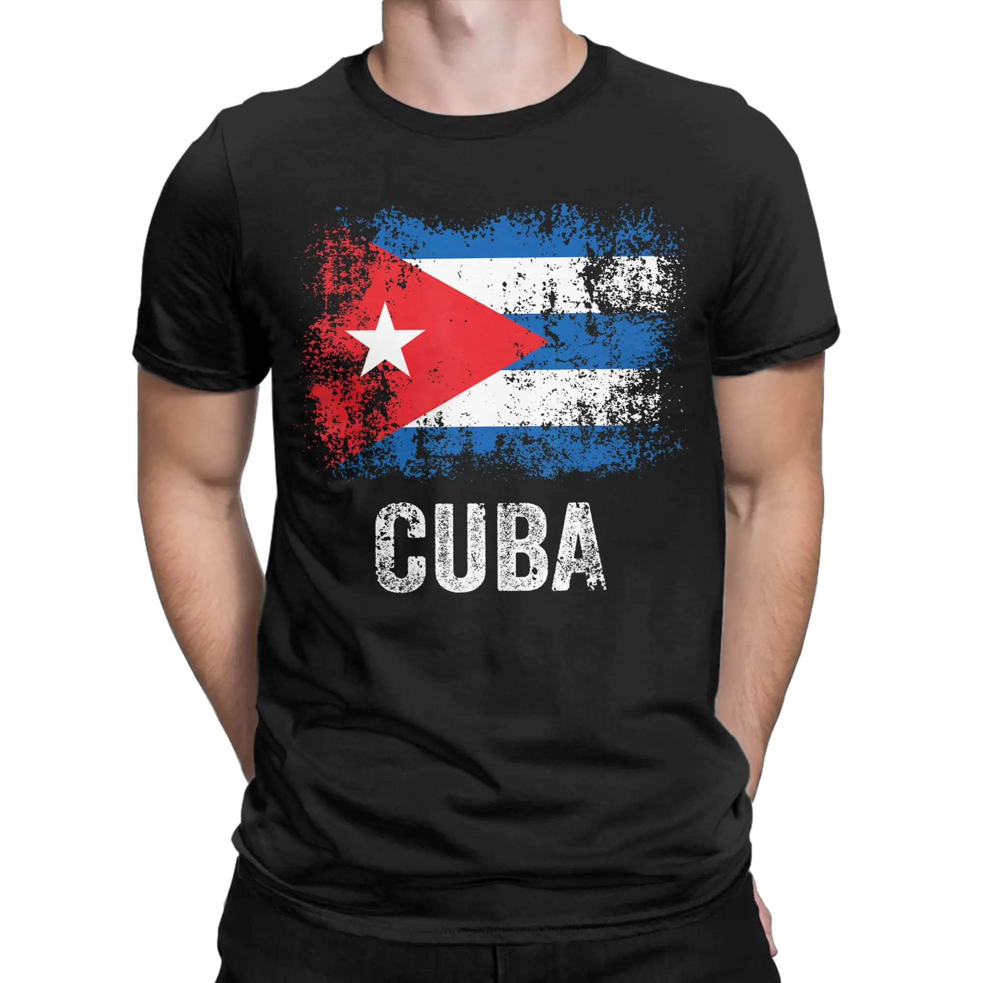 Cuban Vintage Cuba Flag T-Shirt Mens  Y2K Retro Cotton T-Shirts Summer O-Neck Trendy Cool Tees Loose Oversize Clothing