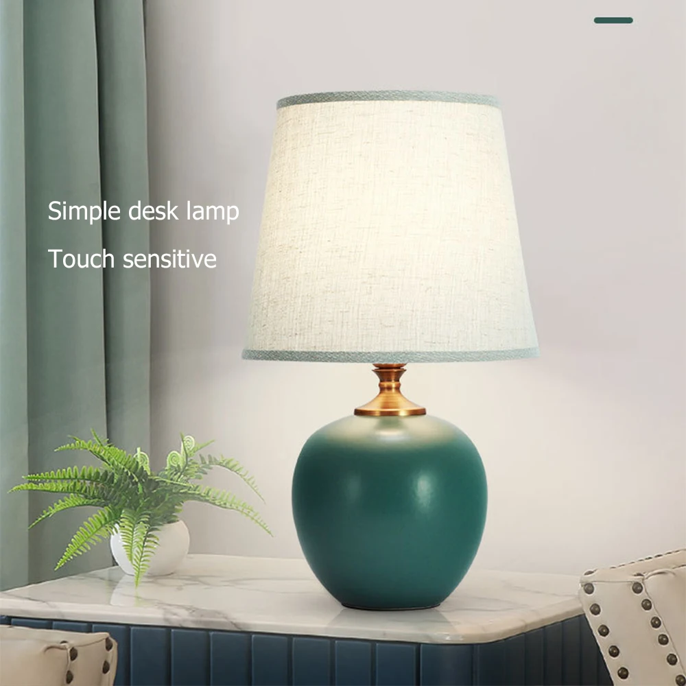ULANI Touch Dimmer Table Lamp Contemporary Ceramic Desk Light Decorative for Home Bedroom