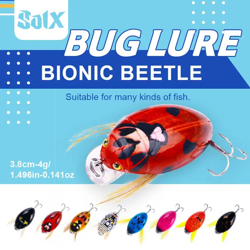 Sea Fishing 3.8cm 4g Cicada Bait Artificial Bass Bait Sea Beetle Crank Floating Wobblers Bass Carp Hard Bait Fishing Tackle