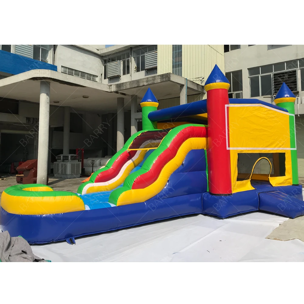 

Popular Commercial Pvc Tarpaulin Kids Inflatable Bounce Bed Sliding Bouncer