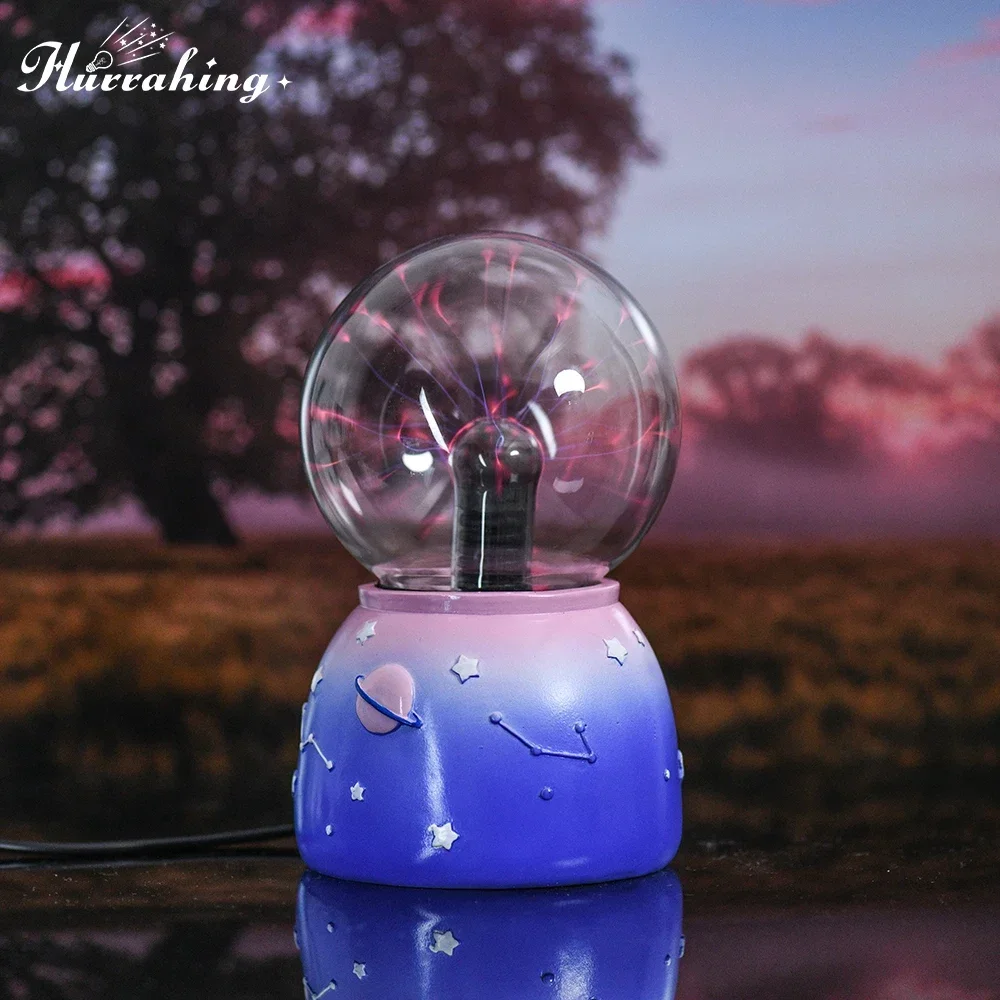 Hurrahing Planet Cup Plasma Lamp 4-Inch Atmosphere Night Light Desktop Decor Halloween Gift Sale