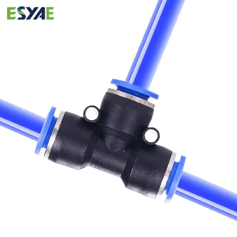 공압 피팅 파이프 커넥터 튜브 에어 퀵 피팅 워터 푸시 인 호스 플라스틱, 4mm 6mm ... - 2