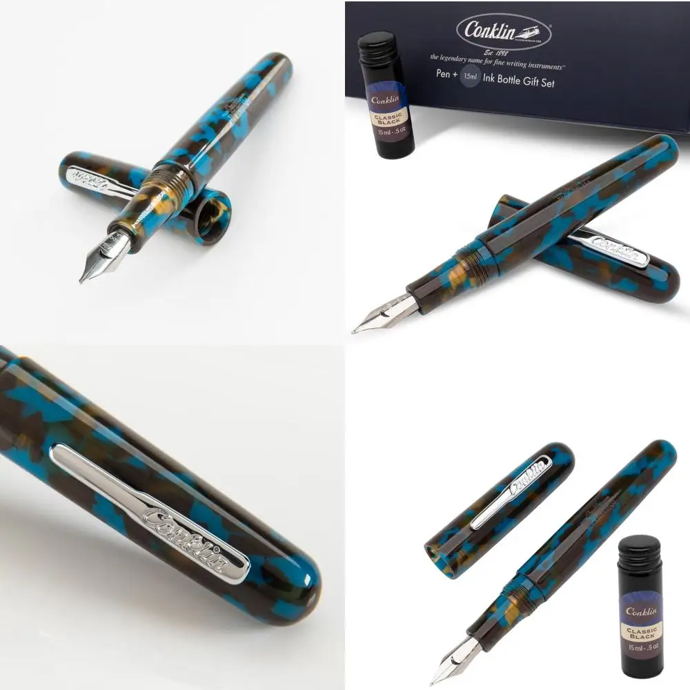

Southwest Turquoise Medium Nib American Fountain Pen with 15ml Ink, Perfect Holiday Gift for Pros and Enthusiasts