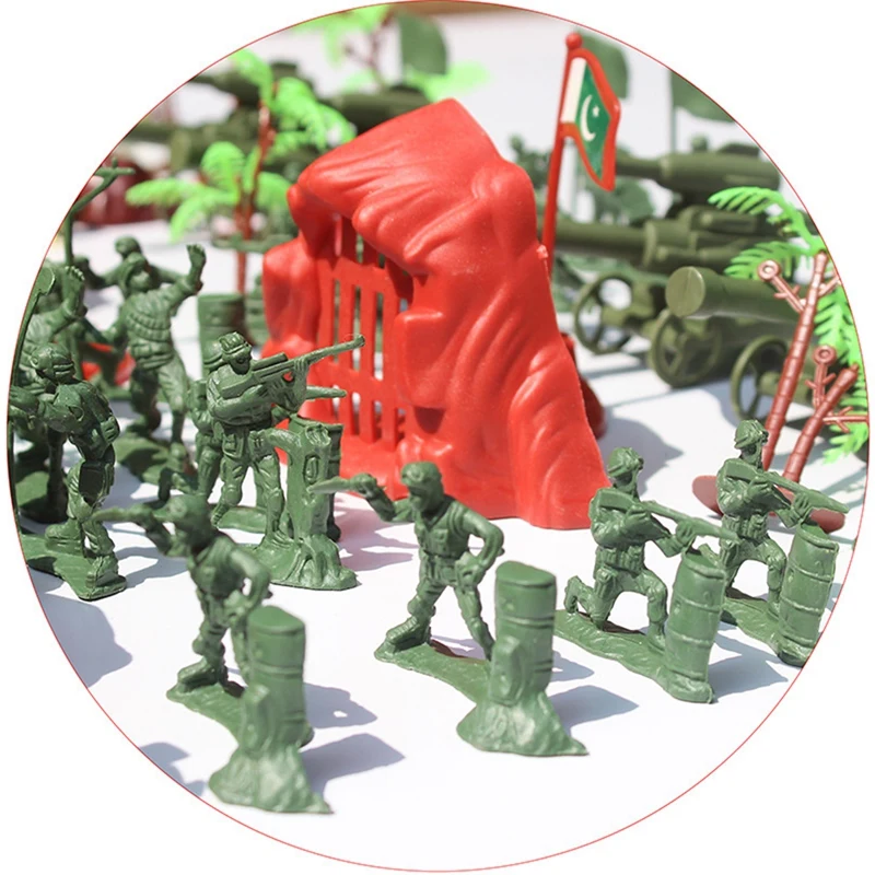 140Pcs/Set Scale Mini Soldier Figures Set Soldiers Action Figures Sand Table Accessories Gift Model Toys For Children