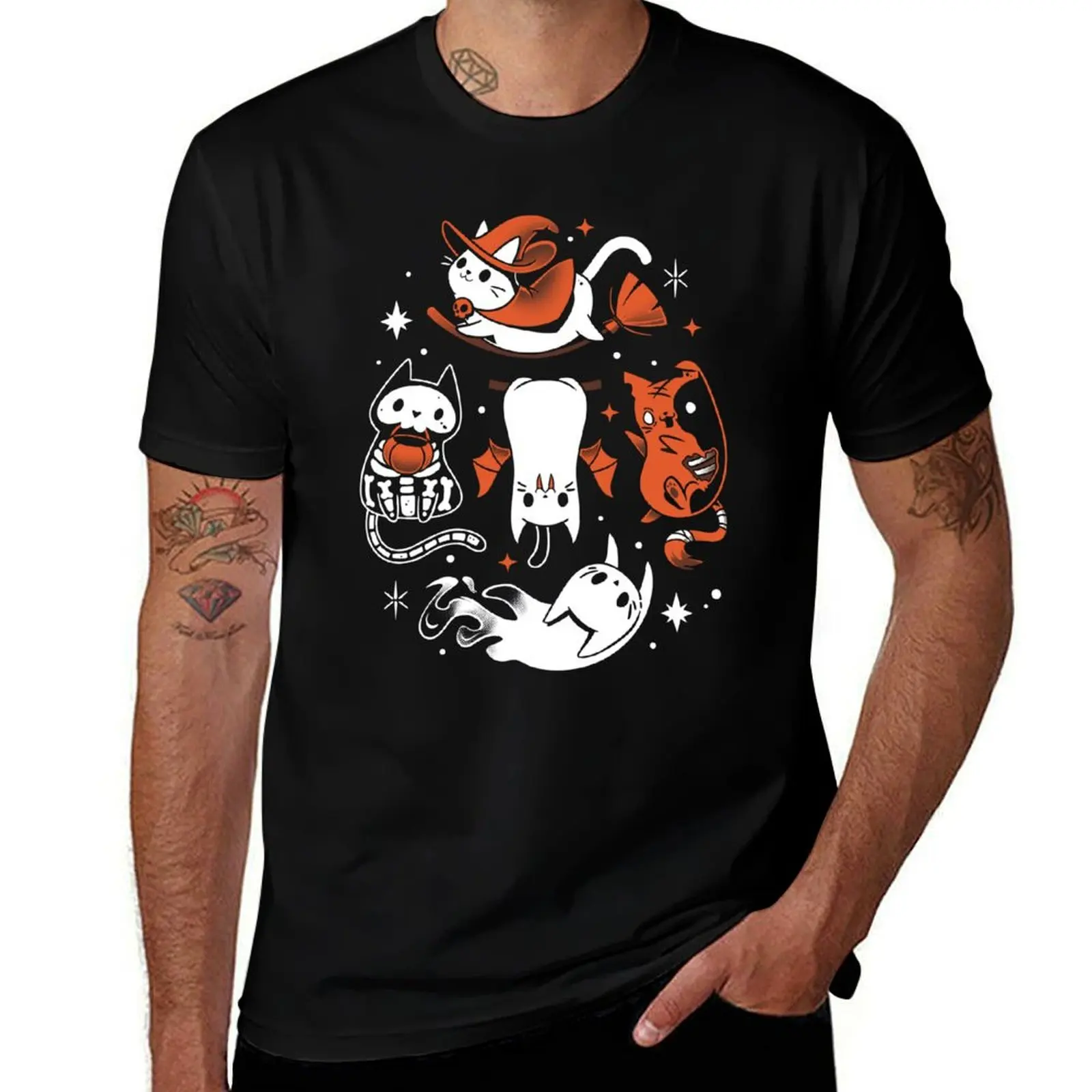 Spooky Kitty Crew - Halloween Cats T-Shirt High Quality Durable T-Shirt
