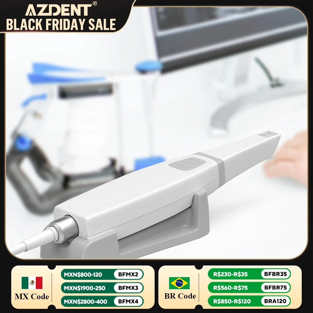 Dental Intraoral 3D Scanner AZDENT 3D Version with Free Software CAD CMD Digital Orthodontic Imaging Impression Restoration