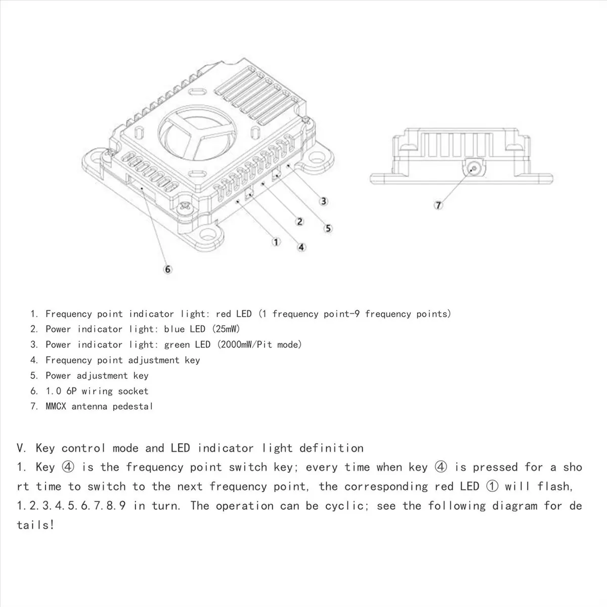 workjob 1.2G 1.3GHz 2W VTX Video Transmitter 1060MHz-1380MHz Support 2-8S Battery Input for FPV Racing Drone Long Range