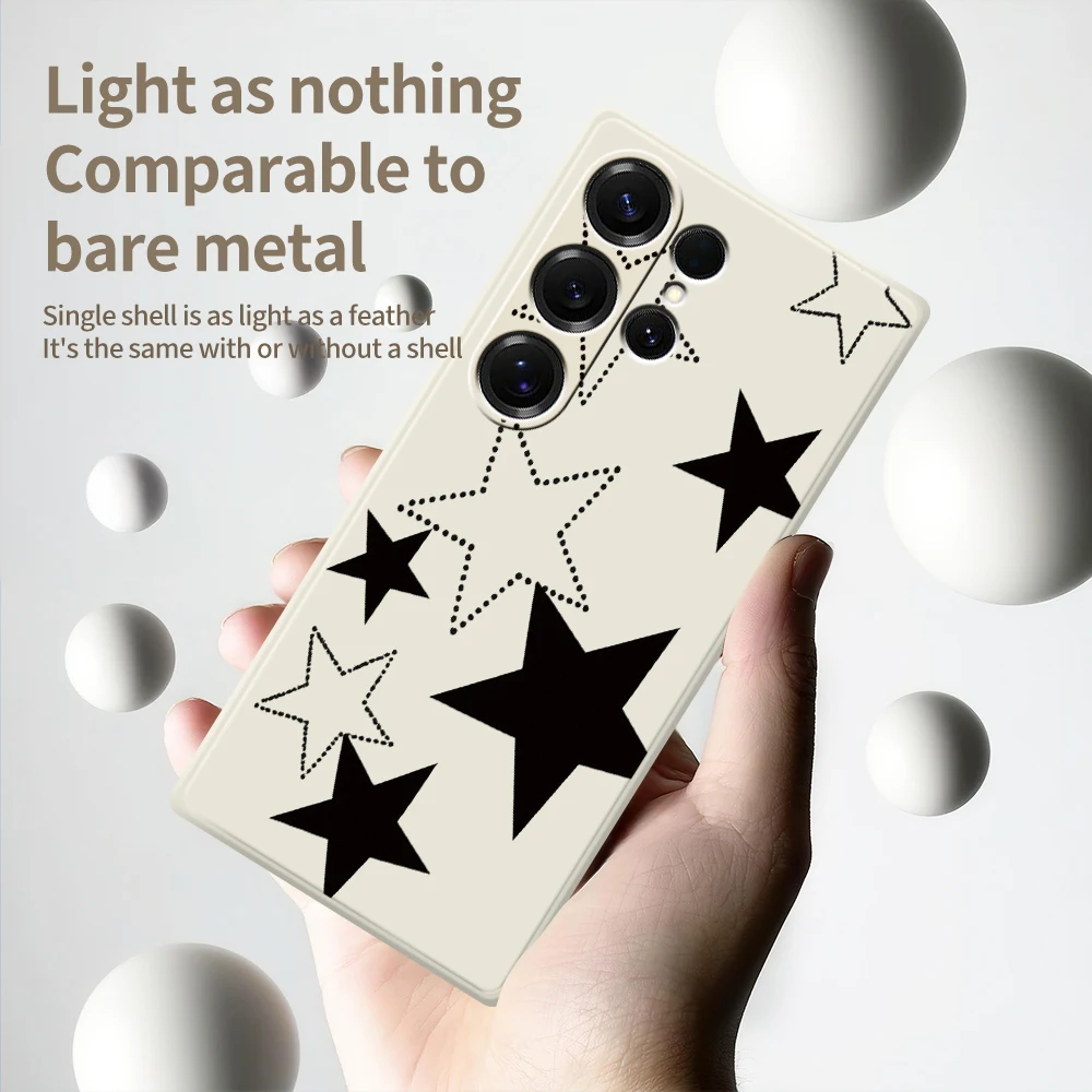 スターパターンのスマホケース Samsung Galaxy S25 S24 S23 S22 S21 S20 Ultra Plus S10 Plus S24FE S23FE S22FE S21FE S20FE ソフトカバー対応