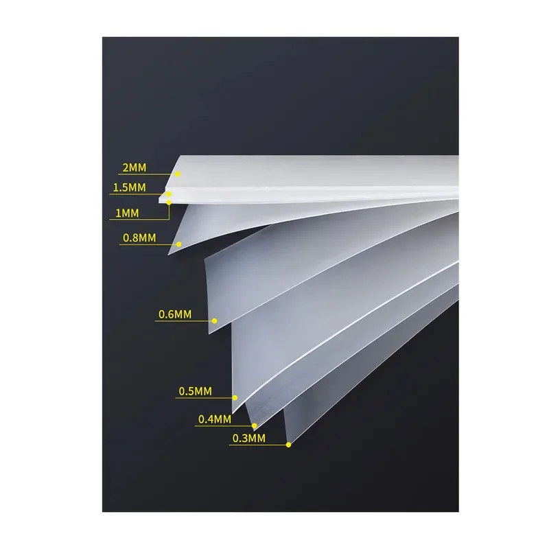 Translucent Frosted PP Sheet Plastic 0.3/0.4/0.5-2mm Thick 100x200mm 210x297mm