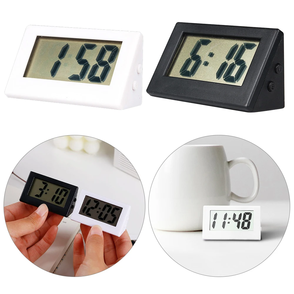 Montre électronique Simple pour chambre à coucher, petite montre Portable, grand mot, Table d'étudiant, silencieuse, horloge de bureau, Mini écran LCD numérique, 1 pièce