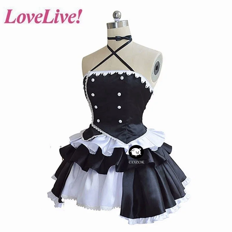 Tamaño personalizado, amor en vivo ¡Sunshine! Aqours-Disfraz de Yoshiko de Tsushima, traje negro de diablo pequeño, vestido negro de Lolita